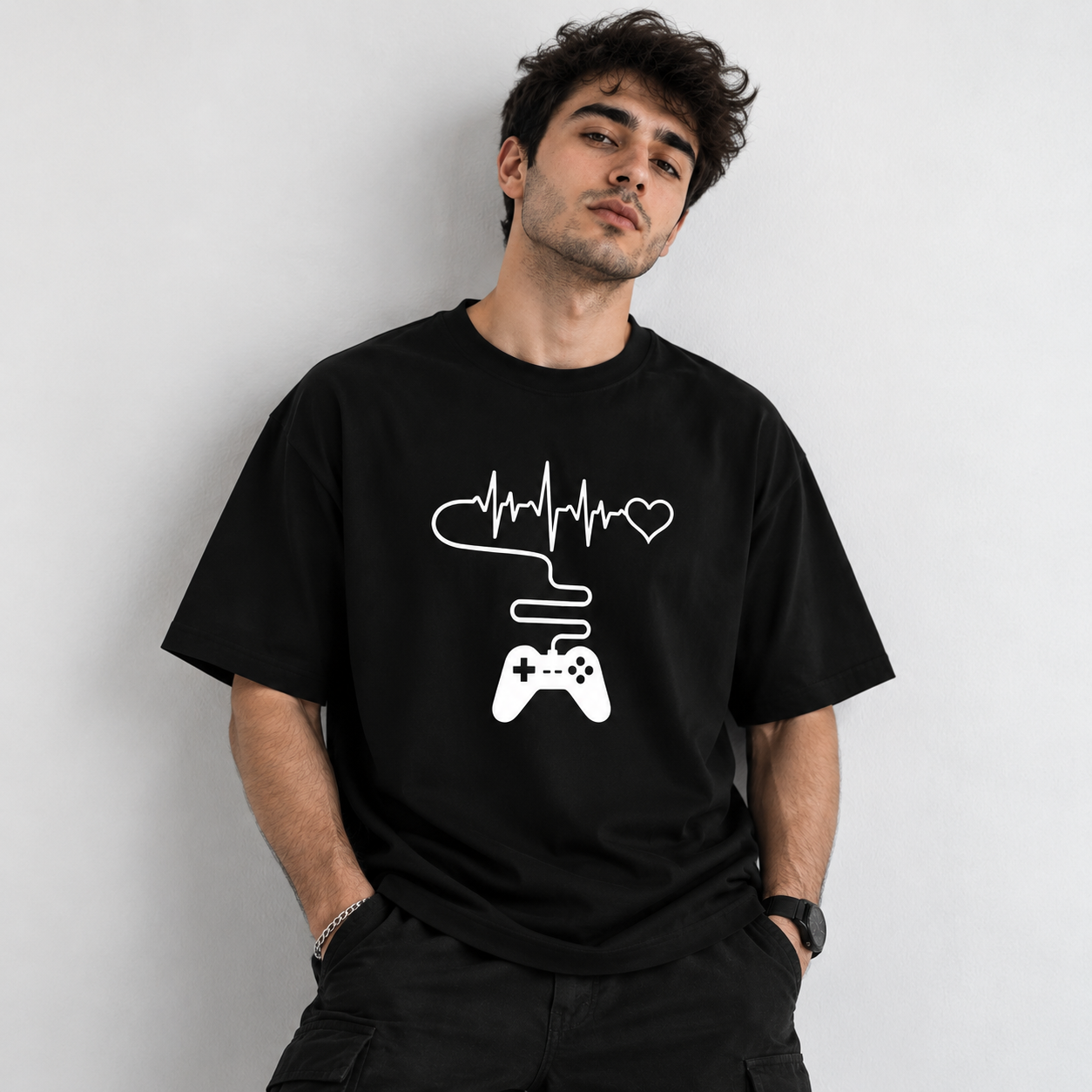 تیشرت Game Frequency باکسی نخ پنبه
