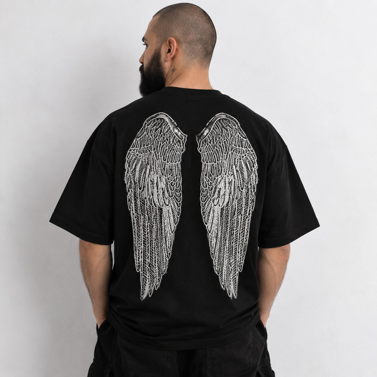 تیشرت Fallen Angel باکسی نخ پنبه دو رو چاپ