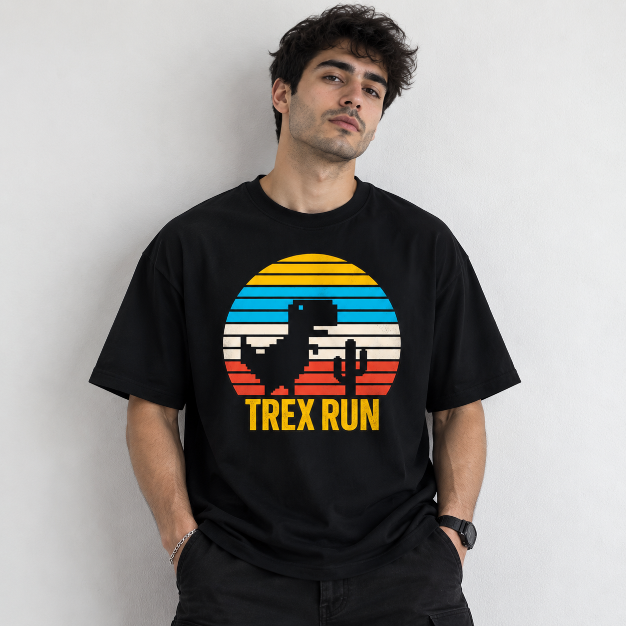 تیشرت TREX RUN باکسی نخ پنبه